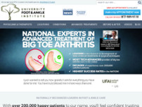 University Foot And Ankle Institute, Santa Monica website screenshot