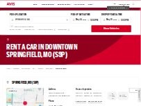 Website Screenshot Avis Car Rental
