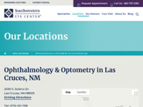 Southwestern Eye Center - Las Cruces website screenshot