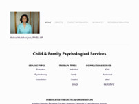 Mukherjee Asha, PhD, LP website screenshot