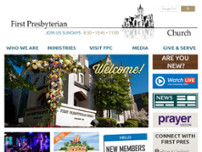 First Presbyterian Church website screenshot