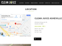 Clean Juice website screenshot