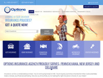 Options Insurance Agency website screenshot