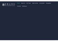 Zhang Financial website screenshot