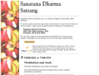 Sanatana Dharma Satsang, Inc website screenshot