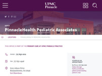 PinnacleHealth Pediatric Associates website screenshot