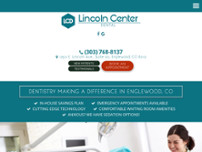 Lincoln Center Dental website screenshot