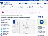Website Screenshot FRESENIUS KIDNEY CARE SOUTHERN BROWARD