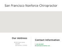 San Francisco Nonforce Chiropractor website screenshot