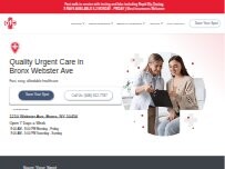 Website Screenshot AFC Urgent Care Bronx Webster Ave