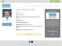Website Screenshot Lomas, Gregory, MD