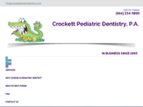 Crockett Pediatric Dentistry website screenshot