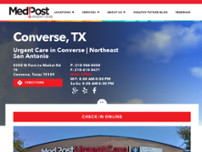 MedPost Urgent Care website screenshot