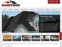 Roof Pros NW website screenshot