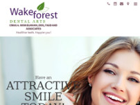 Wake Forest Dental Arts website screenshot