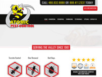 Atomic Pest Control website screenshot