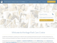 Heritage Park Care Center website screenshot