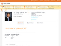Screenshot for https://www.dignityhealth.org/ourdoctors/1063520120-Syed-Haider?utm_source=LocalSearch&utm_medium=Physician&utm_campaign=MercyMedicalGroup&utm_term=Syed-Haider-1063520120b