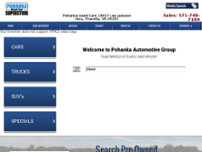 Pohanka Used Car Superstore website screenshot