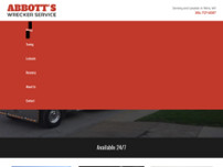 Abbott's Wrecker Service website screenshot