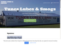 Tunes Lubes & Smogs website screenshot