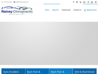 Rainey Chiropractic and Car Injury Clinic website screenshot