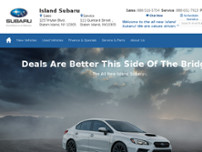 Island Subaru website screenshot