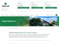 Website Screenshot Thibodaux Regional Urgent Care - Houma