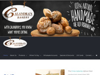 Calandra's Bakery website screenshot