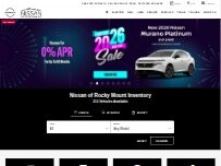 Website Screenshot Nissan of Rocky Mount