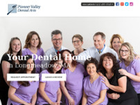 Pioneer Valley Dental Arts website screenshot