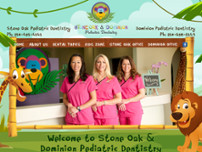 Dominion Pediatric Dentistry website screenshot