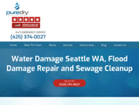 PureDry Restoration website screenshot