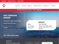 Website Screenshot AFC Urgent Care Denver Speer