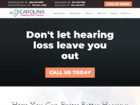 Carolina Hearing and Tinnitus website screenshot