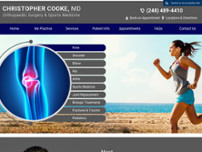 Dr. Christopher Cooke website screenshot