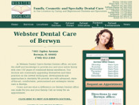 Webster Dental Care of Berwyn website screenshot