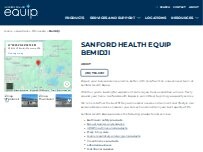 Website Screenshot Sanford Health Equip Bemidji