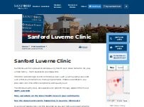 Website Screenshot Sanford Luverne Clinic