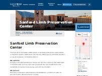 Website Screenshot Sanford Limb Preservation Center