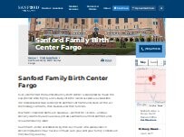 Website Screenshot Sanford Family Birth Center