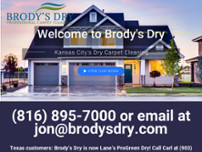 Brody’s Dry Professional Carpet Cleaning website screenshot