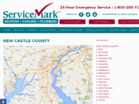 ServiceMark Heating Cooling & Plumbing website screenshot