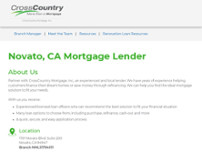Screenshot for https://www.crosscountrymortgage.com/Novato-CA-4039/