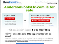 Anderson Pools LLC website screenshot