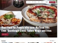 Website Screenshot Artisan Wood Fired Kitchen