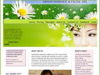 Grand Massage and Facial Spa website screenshot
