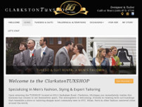 Clarkston Tuxshop website screenshot