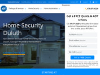 ADT Security Services website screenshot