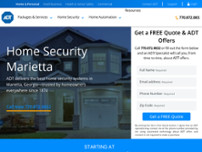 ADT Security Services website screenshot